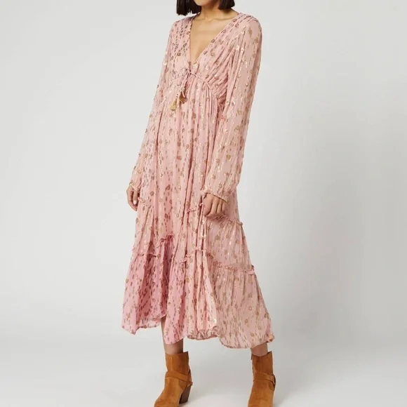 knee length dresses for ladies Light Pink Lace Mesh Overlay Maternity Maxi Dress – PinkBlush